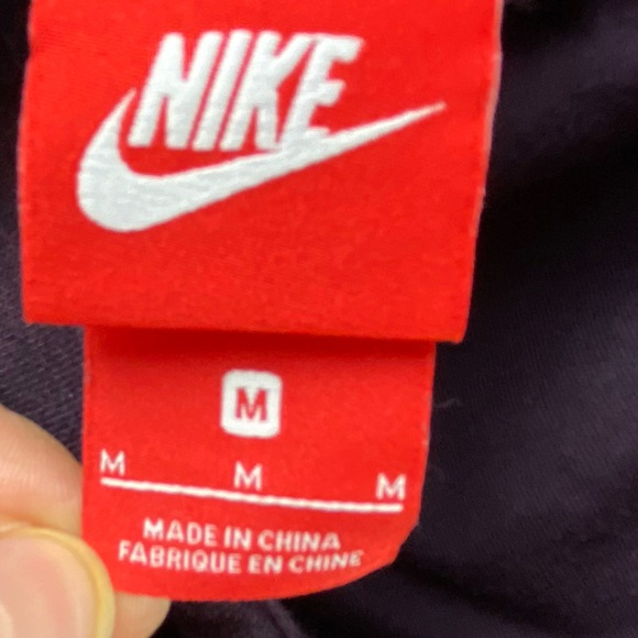 Nike Purple Plum with Silver Sparkle Logo Cowl Neck Hoodie Sz Med - Picture 5 of 14